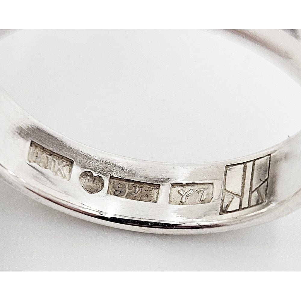 Kaunis Koru Jewelry Designer Finnish Kaunis Koru Sterling &amp; Gold Modernist HUGE Ring 1976