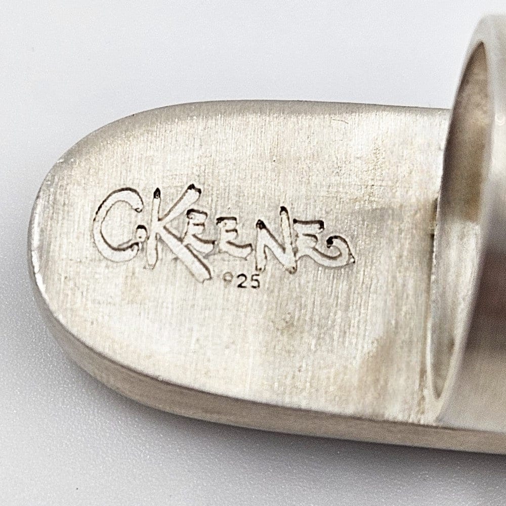 Keene Sterling Jewelry Designer Keene Sterling Silver + Copper Abstract Modernist 3D Statement Ring