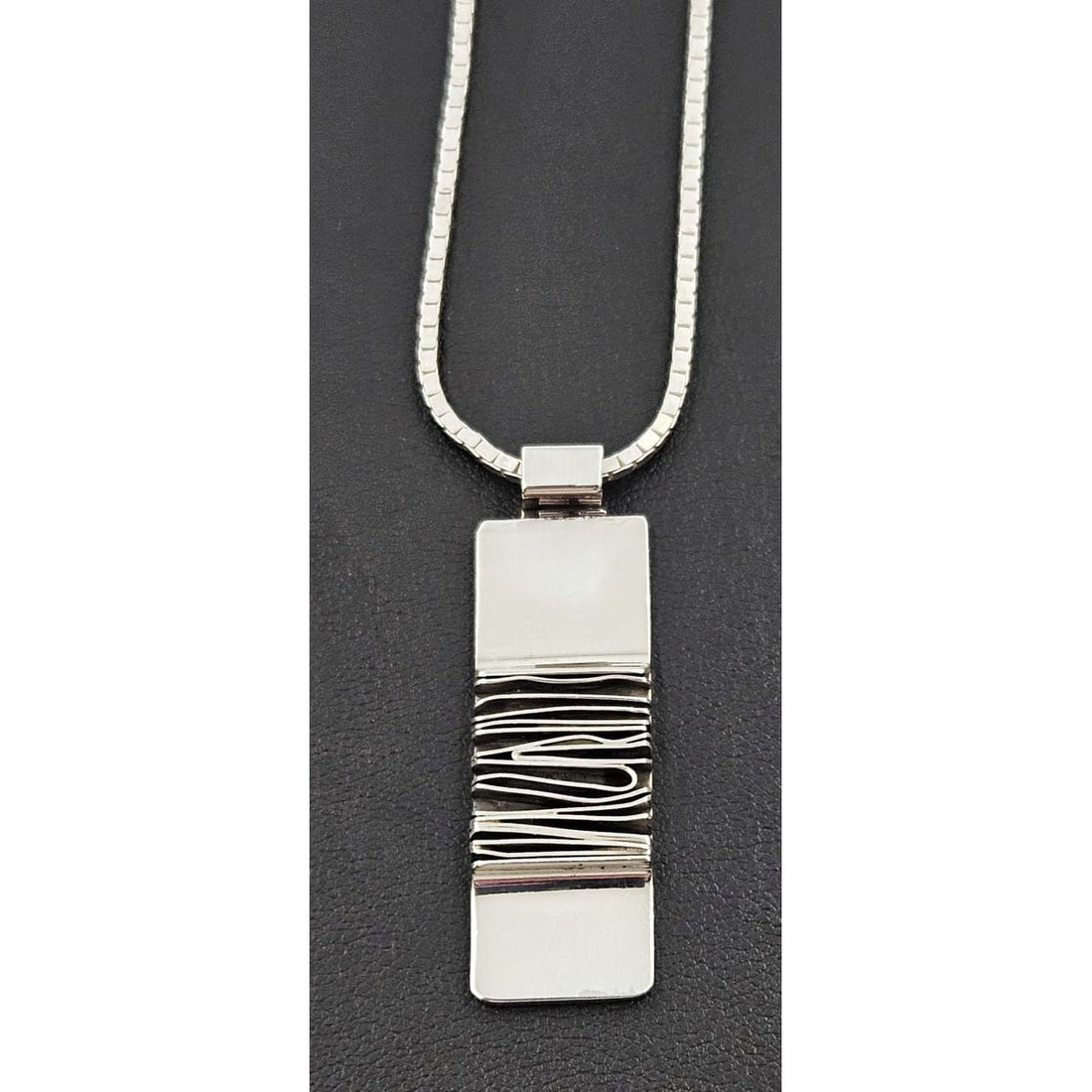 Brenna Glanzer Klassen sterling silver abstract modernist Necklace, view 1 of 2