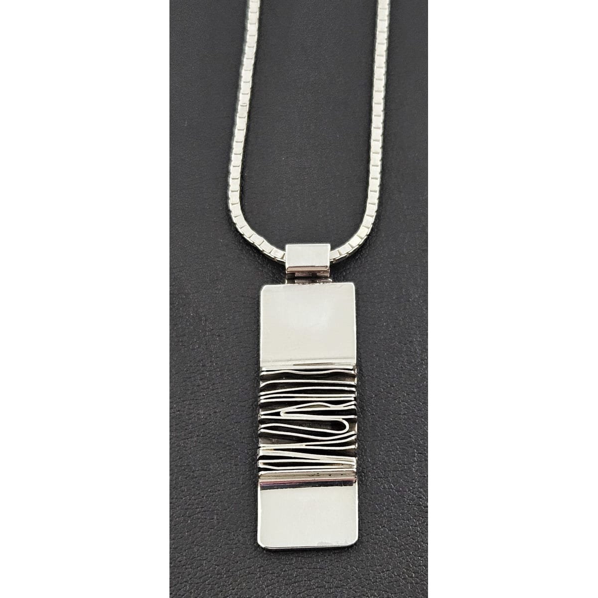Brenna Glanzer Klassen sterling silver abstract modernist Necklace, view 1 of 2