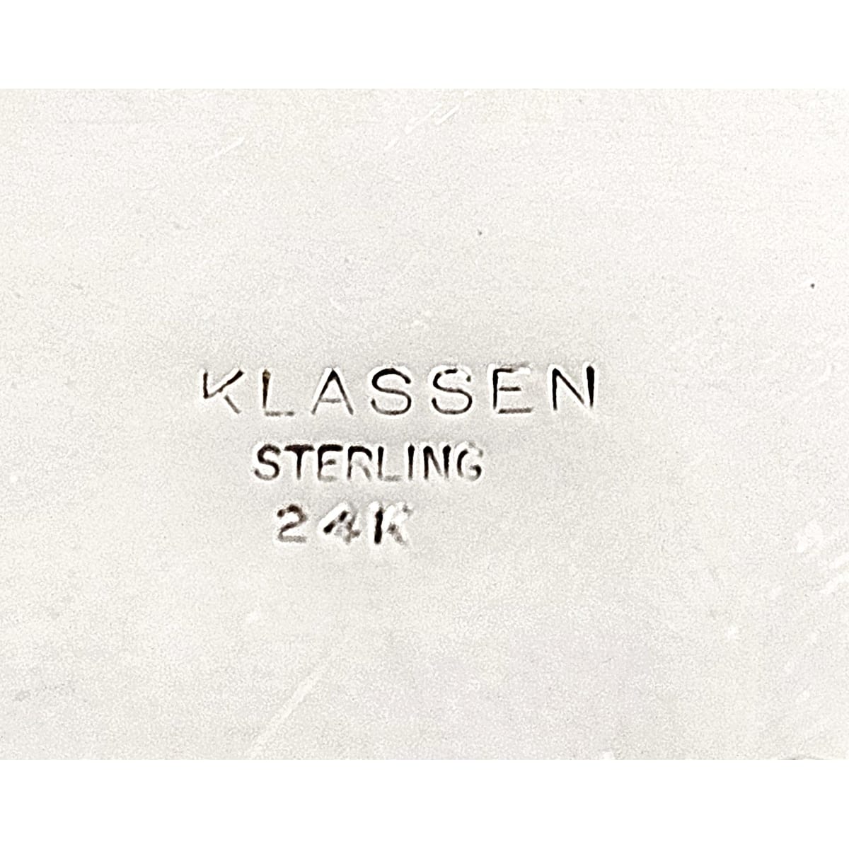 Klassen Jewelry Superb Brenna Glanzer Klassen Sterling + 24K Abstract Modernist Necklace