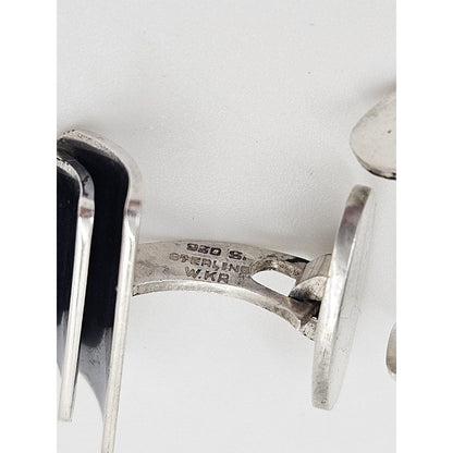 Krogmar Denmark Jewelry Willy H Jacob Krogmar Denmark Modernist Sterling Cufflinks Circa 1950s RARE