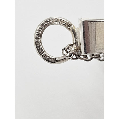 Kultaseppa Salovaara Jewelry Sterling Abstract Modernist 3-D Pendant Necklace Kultaseppa Salovaara Finland 1960s