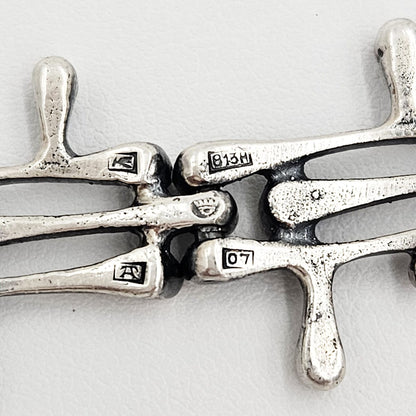 Kultateollisuus Ky Jewelry Finland Kultateollisuus Ky Jorma Laine Mod Brutalist Sterling Panel Bracelet 1967