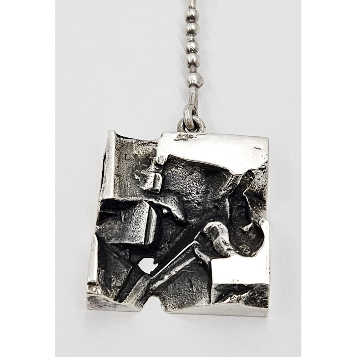 Kultateollisuus Ky Jewelry Jorma Laine Kultateollisuus Ky Sterling Brutalist Modernist Pendant Necklace 1970s