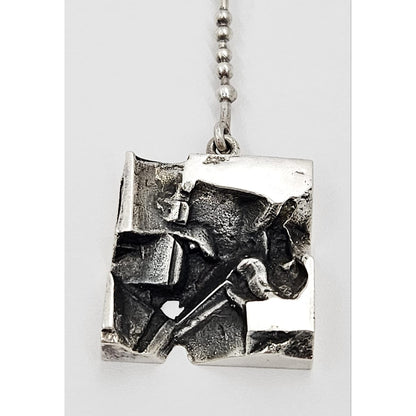 Kultateollisuus Ky Jewelry Jorma Laine Kultateollisuus Ky Sterling Brutalist Modernist Pendant Necklace 1970s