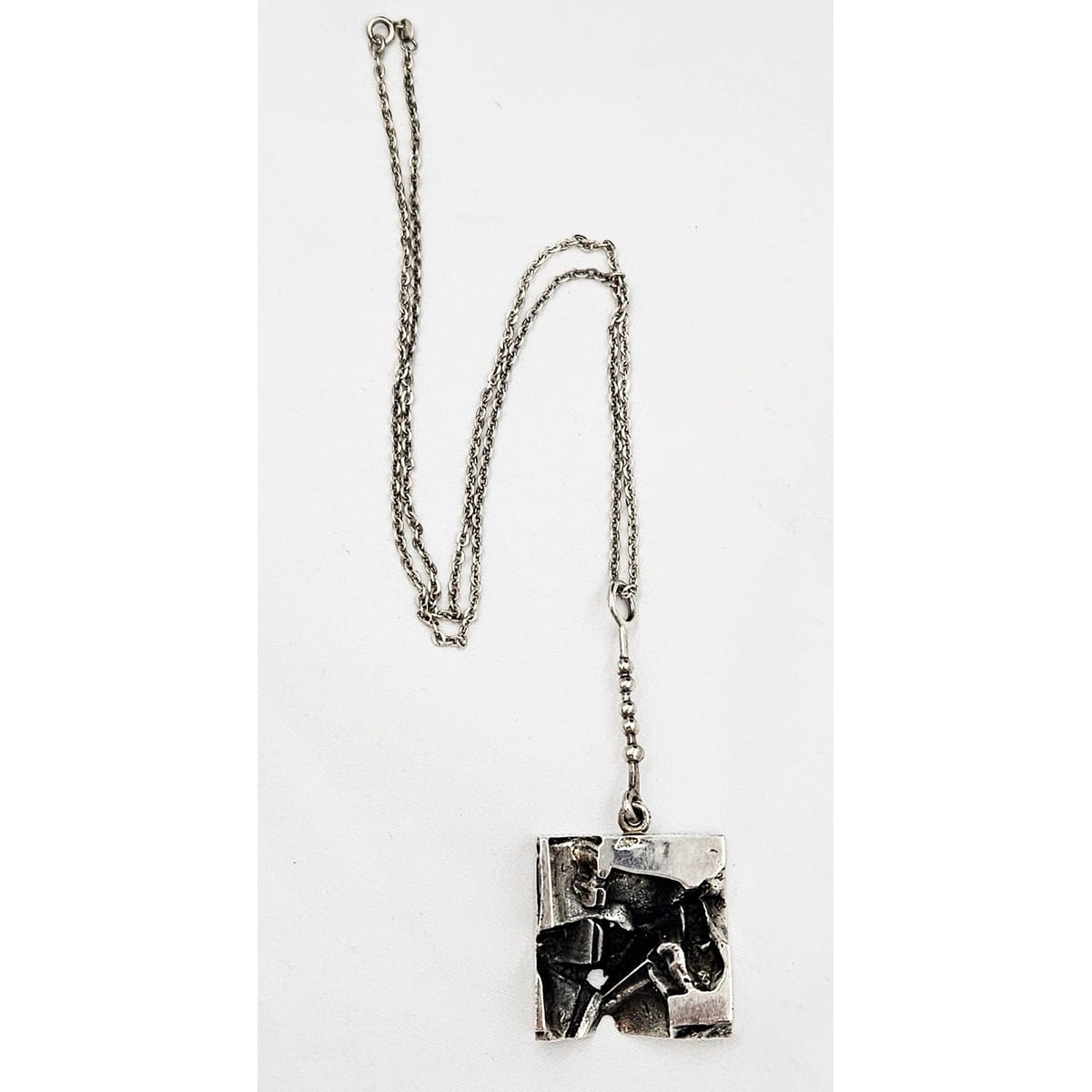 Kultateollisuus Ky Jewelry Jorma Laine Kultateollisuus Ky Sterling Brutalist Modernist Pendant Necklace 1970s