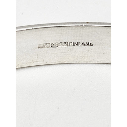 Kupittaan Kulta Jewelry Elis Kauppi Kupittaan Kulta Finland Modernist Sterling Top Latch Bangle 1950s