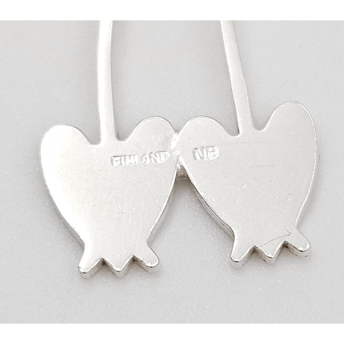 Kupittaan Kulta Jewelry Finland Elis Kauppi Kupittaan Kulta Modernist Love Cats Sterling Necklace 1990