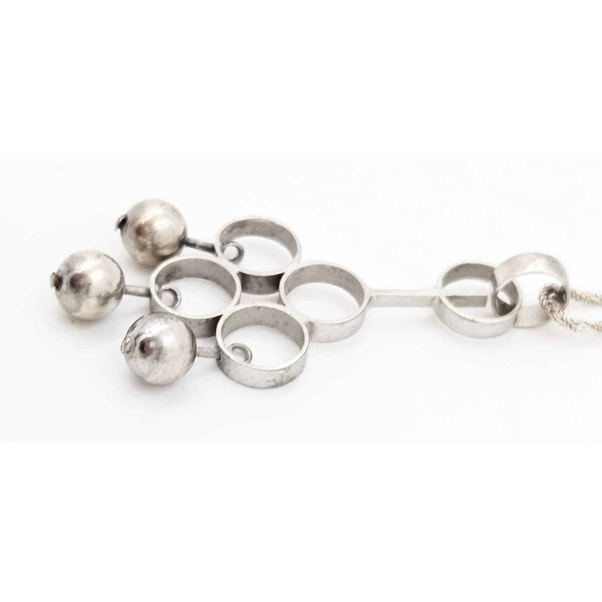 Kupittaan Kulta Jewelry Thune Norway Sterling Silver Modernist Kinetic Sterling Necklace