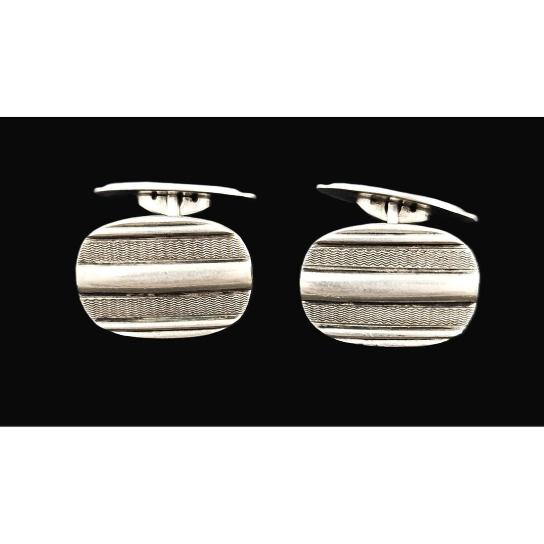 Laurits Nørgåard Jewelry Laurits Nørgåard Denmark Sterling Silver Modernist Cufflinks Circa 1920/30&