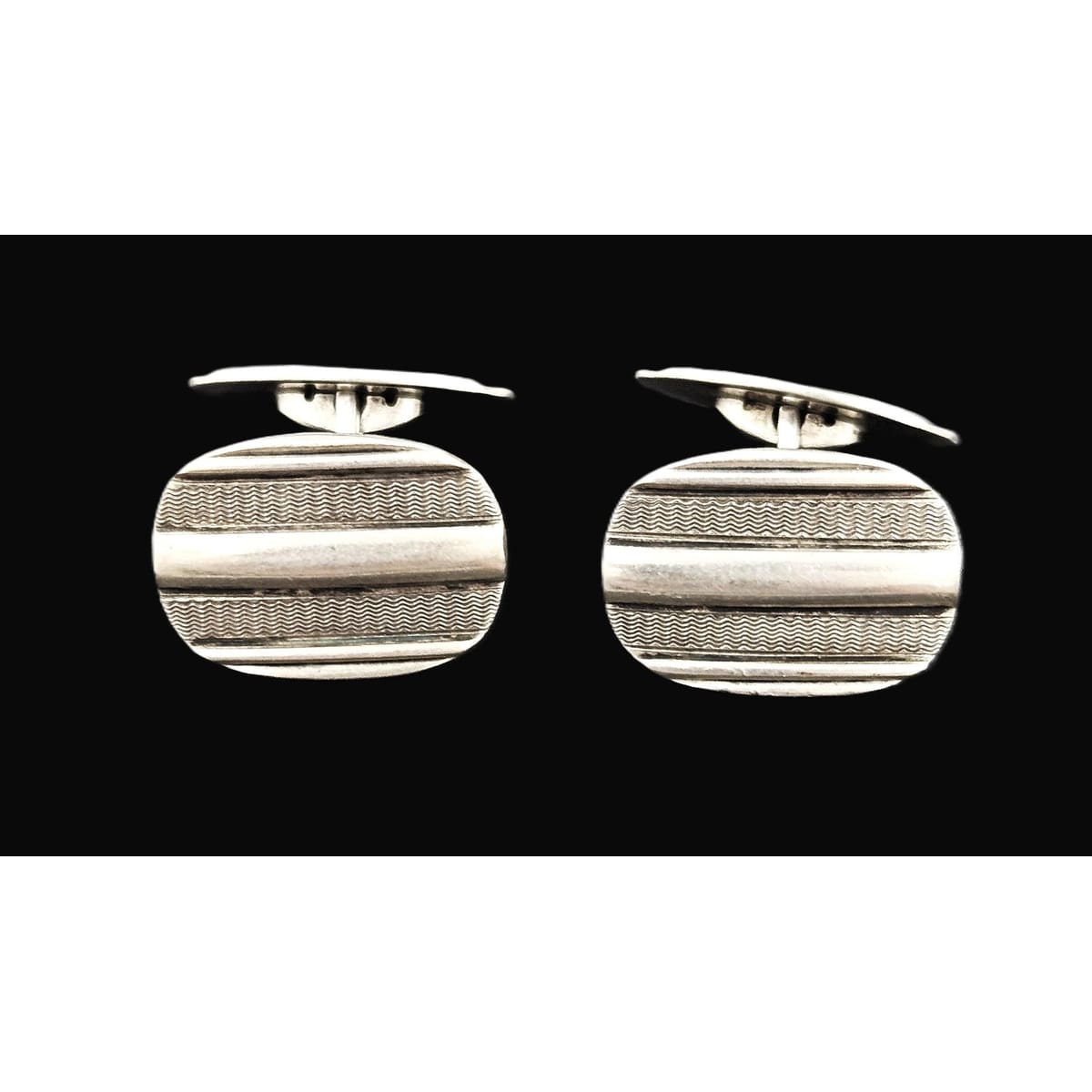 Laurits Nørgåard Jewelry Laurits Nørgåard Denmark Sterling Silver Modernist Cufflinks Circa 1920/30&