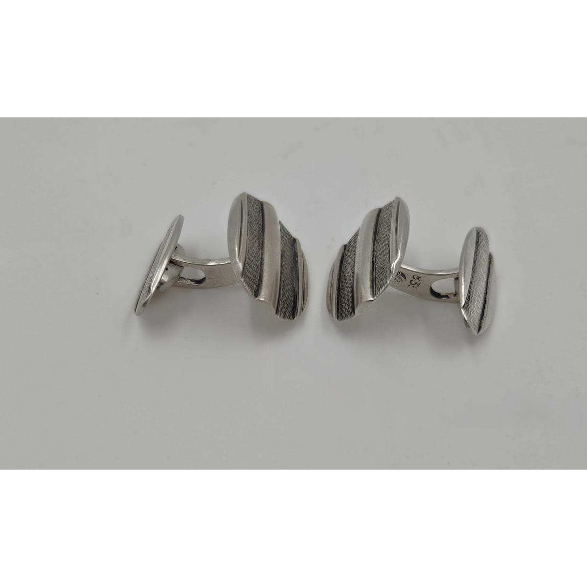 Laurits Nørgåard Jewelry Laurits Nørgåard Denmark Sterling Silver Modernist Cufflinks Circa 1920/30&