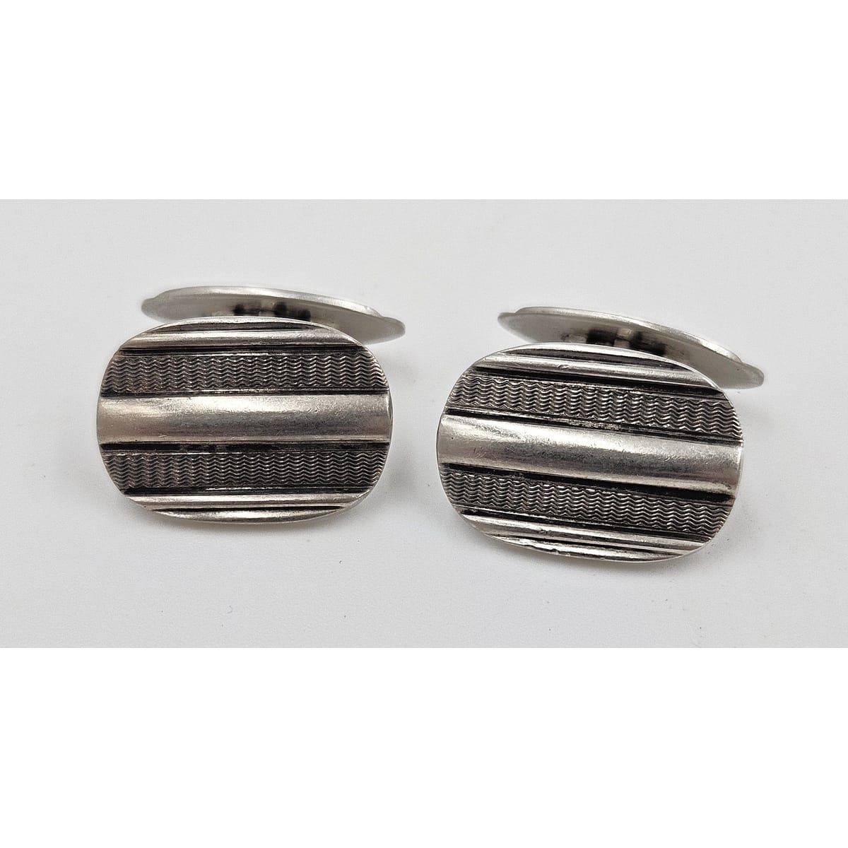 Laurits Nørgåard Jewelry Laurits Nørgåard Denmark Sterling Silver Modernist Cufflinks Circa 1920/30&