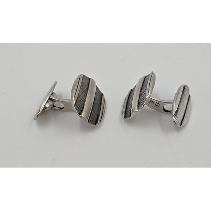 Laurits Nørgåard Jewelry Laurits Nørgåard Denmark Sterling Silver Modernist Cufflinks Circa 1920/30&