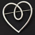 Leonore Doskow Jewelry Rare Leonore Doskow Sterling Modernist Large Heart Swirl Brooch C. 1960s