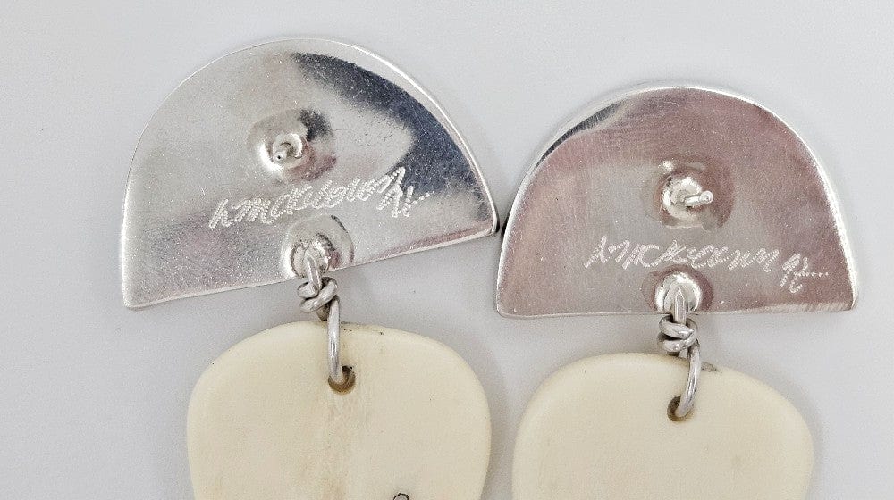 Lesley Aine McKeown Jewelry Designer Lesley Aine McKeown Sterling Modernist Earrings NOS