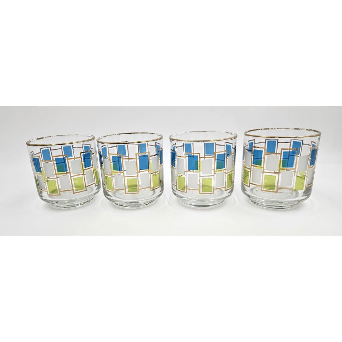 Libbey Barware Fantastic Libbey Glassware Nordic Pattern Hostess Set of 4 Glasses 1940/50&