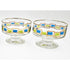 Libbey Serveware MCM Libbey Nordic Pattern Set/2 Footed Sherbet Bowls Barware Coupes 1950&