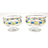 Libbey Serveware Mid Century Modern Libbey Set of 2 Footed Sherbet Dessert Bowls Circa 1960&