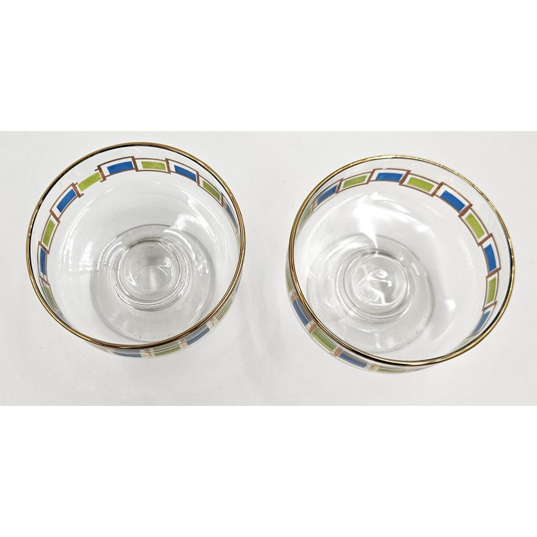 Libbey Serveware Mid Century Modern Libbey Set of 2 Footed Sherbet Dessert Bowls Circa 1960&