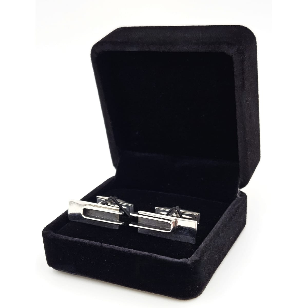 Lore Sterling Jewelry Rare Designer Lore Garrick Sterling Silver Modernist Cufflinks Circa 1950s