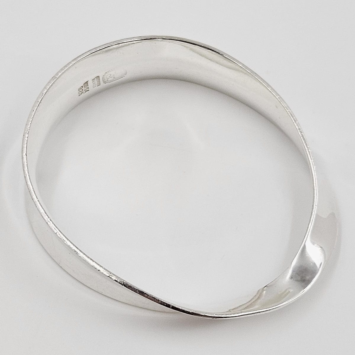 Los Ballesteros Jewelry Rare Los Ballesteros Taxco Sterling Modernist Mobius Bangle Bracelet 1950/60s