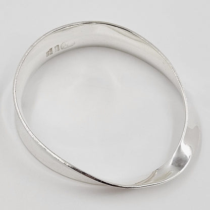 Los Ballesteros Jewelry Rare Los Ballesteros Taxco Sterling Modernist Mobius Bangle Bracelet 1950/60s