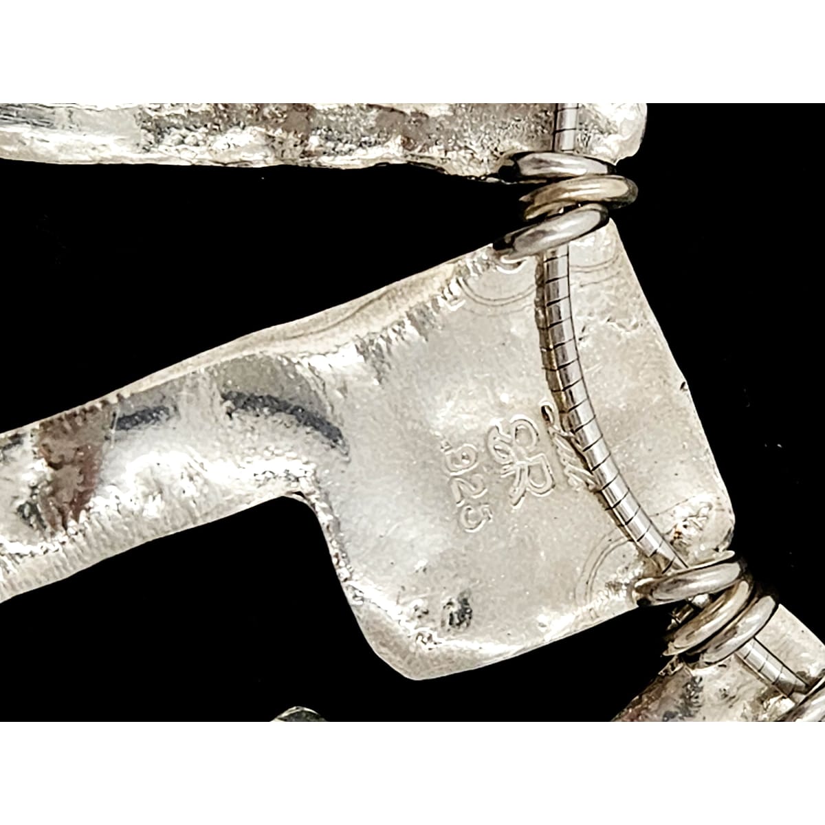 Luli Hammerstein Jewelry Luli Hammersztein Sterling Roman Glass Modernist Necklace &amp; Bracelet Set 1980s