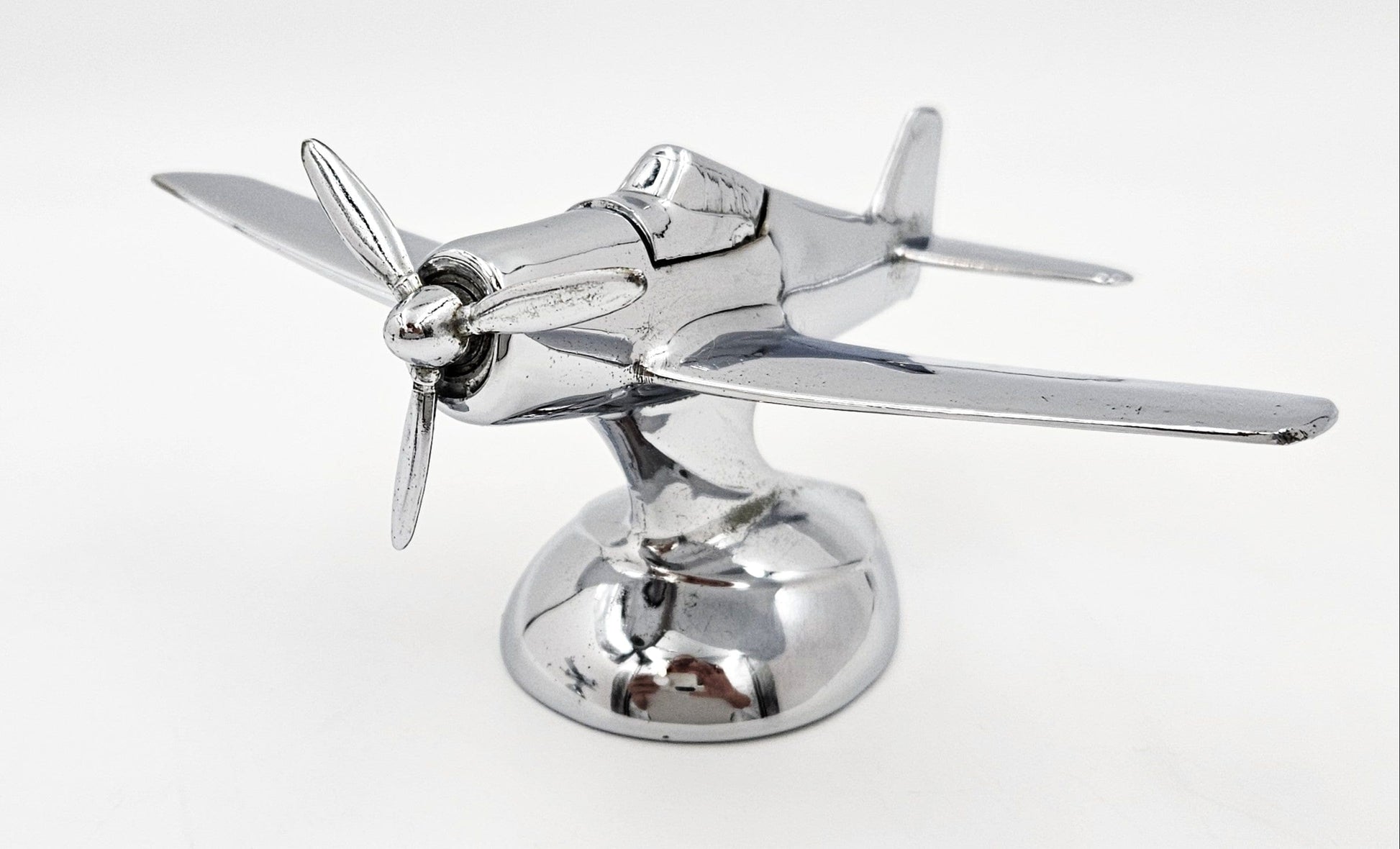 Made in USA Table Lighter 2 Chrome Airplane Lighter Set Made in USA Moving Propeller