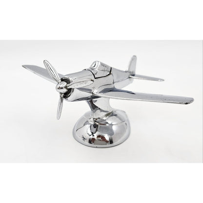 Made in USA Table Lighter 2 Chrome Airplane Lighter Set Made in USA Moving Propeller