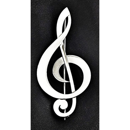 Madeline Turner Jewelry Rare Tiffany &amp; Jensen Designer M. Turner Sterling Treble Clef Brooch C. 1950s