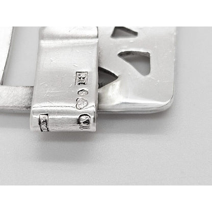 Martin Elmblad Sweden Jewelry Martin Elmblad Sweden Sterling Reindeers Elephants Panel Link Bracelet 1946