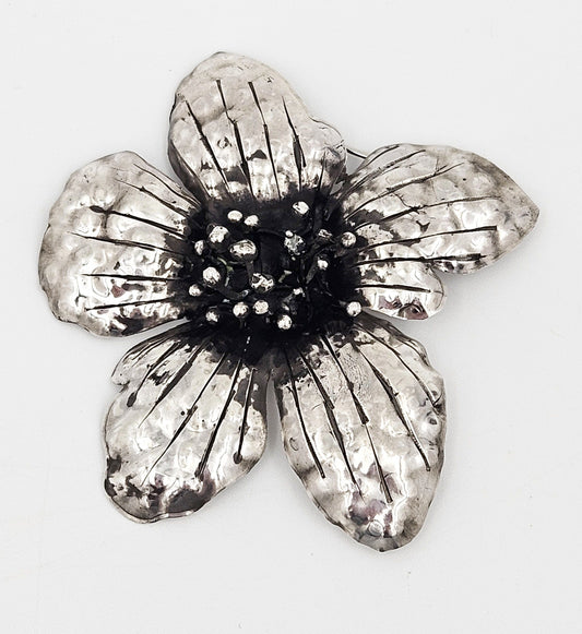 Mary Gage Jewelry Designer Mary Gage Sterling Large Flower Brooch