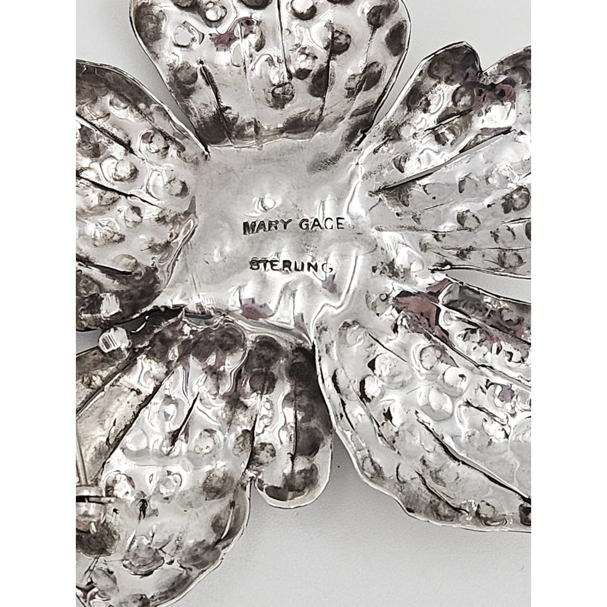 Mary Gage Jewelry Designer Mary Gage Sterling Large Flower Brooch