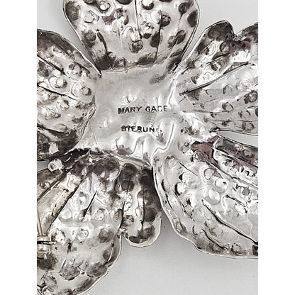Mary Gage Jewelry Designer Mary Gage Sterling Large Flower Brooch