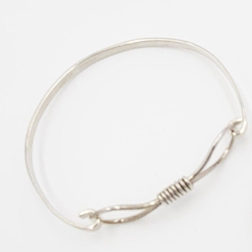 Masterson Sterling Jewelry Vintage Designer Masterson Modernist Country Style Sterling Bangle Bracelet
