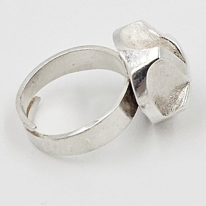 Matti J Hyvarinen - Sirokuru Jewelry Matti J Hyvärinen Sirokoru Finland Abstract Mod Sterling Silver Ring Circa