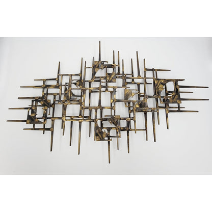 Maxwell Art Brutalist Steel Wall Sculpture Hand Signed/Dated