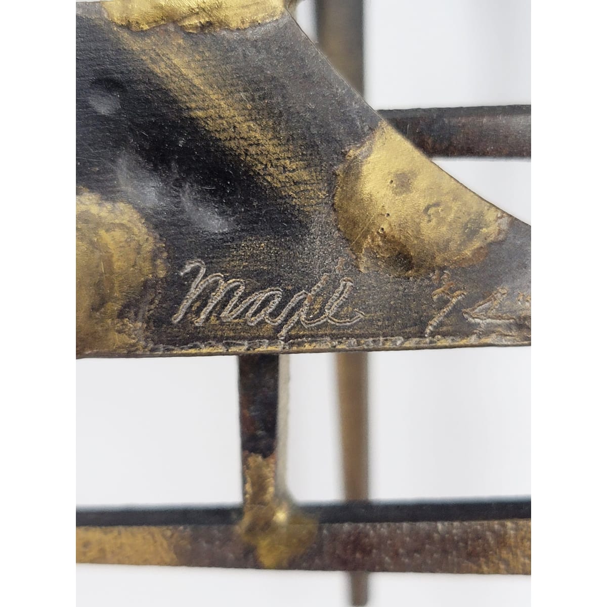 Maxwell Art Brutalist Steel Wall Sculpture Hand Signed/Dated