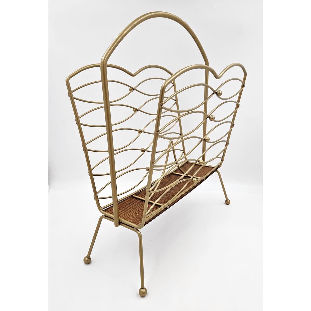 MCM Magazine Rack Magazine Rack 1950s Hollywood Regency Style Magazine Holder