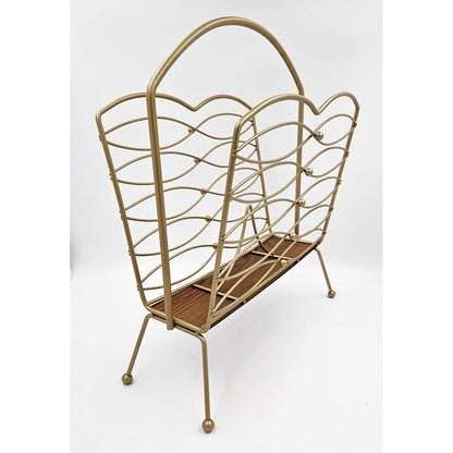 MCM Magazine Rack Magazine Rack 1950s Hollywood Regency Style Magazine Holder