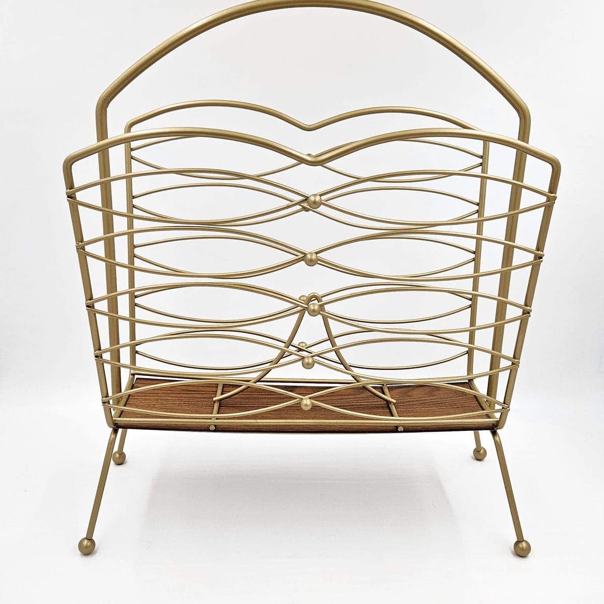 MCM Magazine Rack Magazine Rack 1950s Hollywood Regency Style Magazine Holder