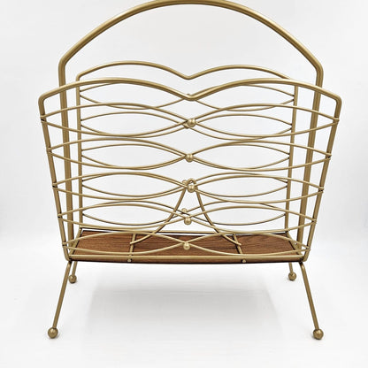 MCM Magazine Rack Magazine Rack 1950s Hollywood Regency Style Magazine Holder