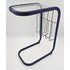 Refurbished Enameled Brass and Glass Magazine Rack Accent Side Table 1960s, view 1 of 10