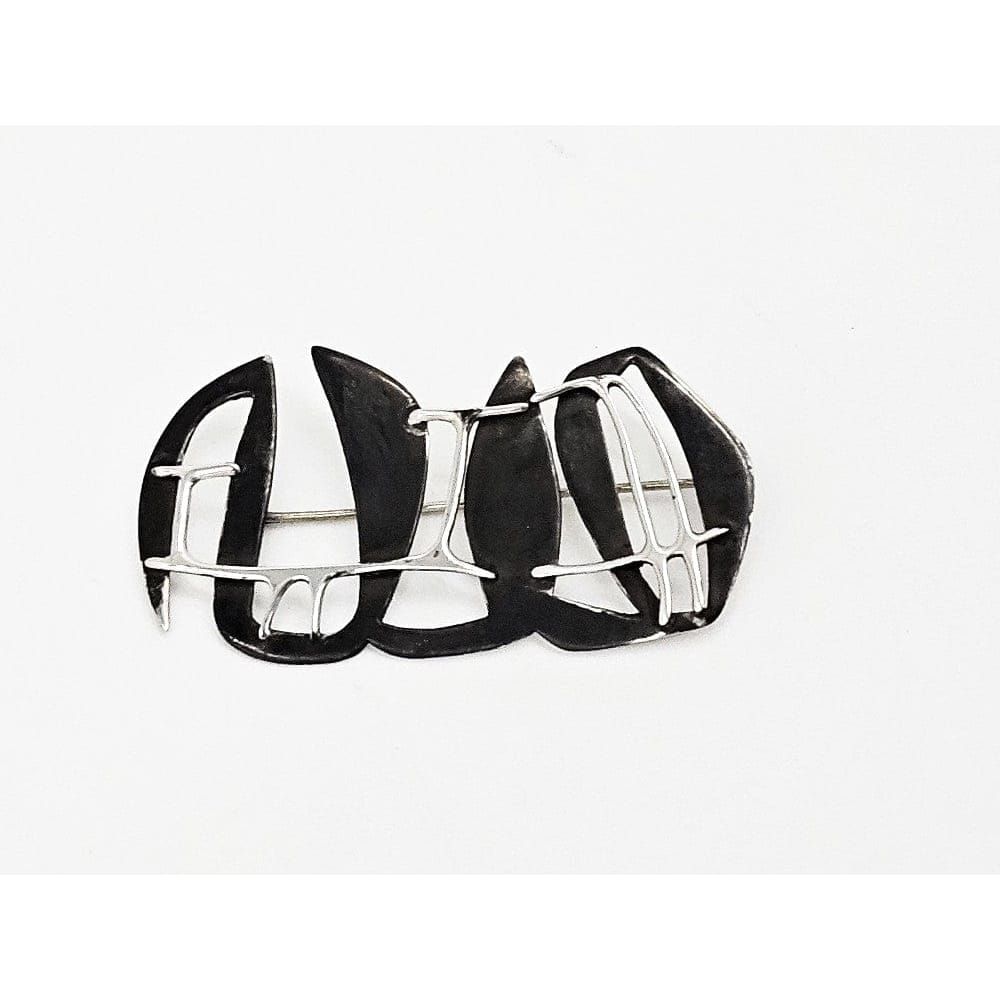 MCM Sterling Artisan Brooch Jewelry MCM Abstract Modern Constructivism Sterling Brooch
