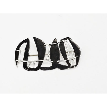 MCM Sterling Artisan Brooch Jewelry MCM Abstract Modern Constructivism Sterling Brooch