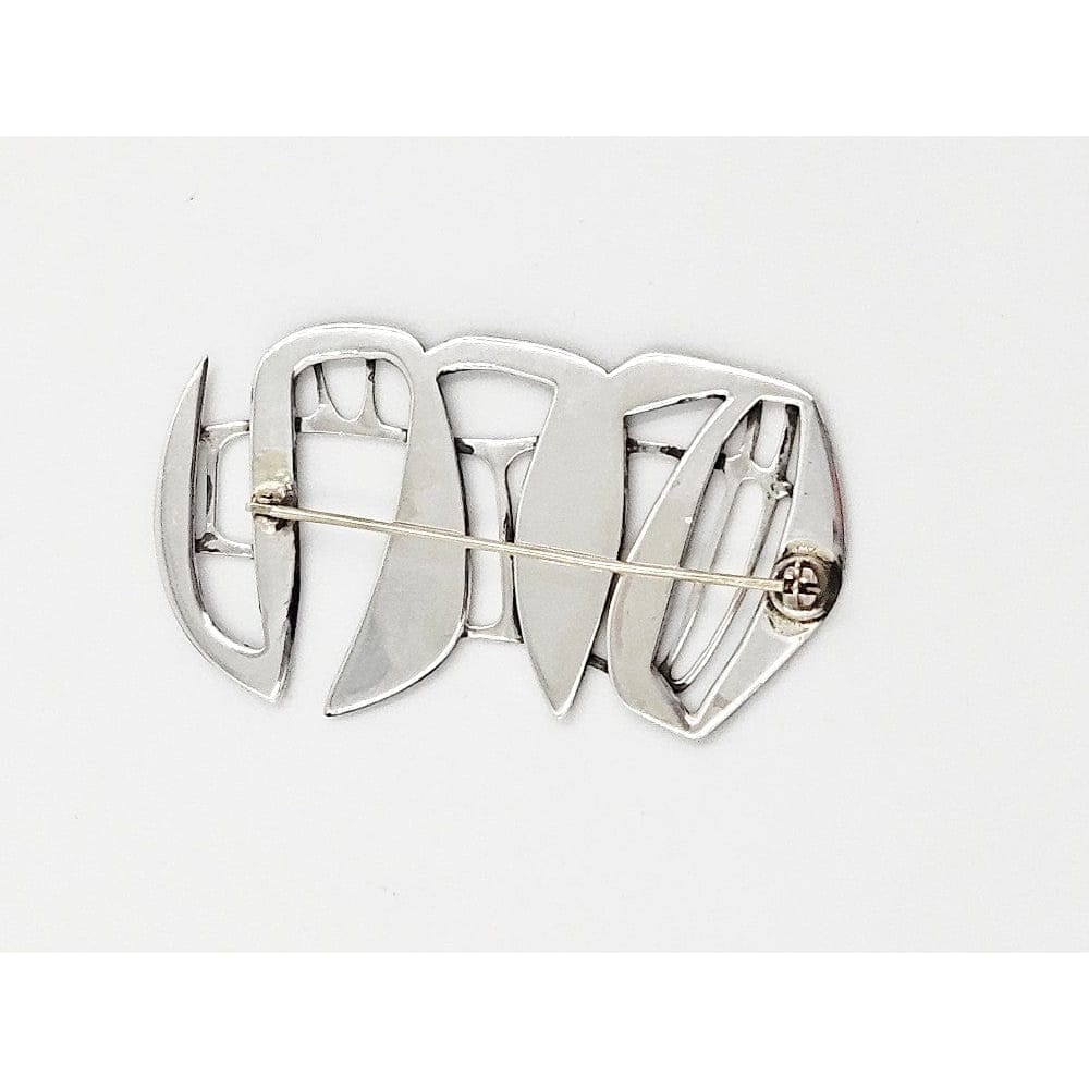 MCM Sterling Artisan Brooch Jewelry MCM Abstract Modern Constructivism Sterling Brooch
