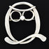 MCM Sterling Artisan Brooch Jewelry MCM Modernist Sterling Silver Owl with Glasses Brooch