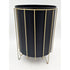 MCM Trash Can Trash Can MCM Retro Atomic Hairpin Black and Gold Steel Trash Can